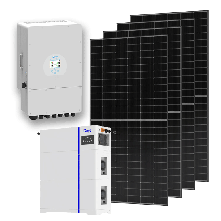 12KW PV Solar Anlage 10.24 KWh Speicher 3Phasen Hybrid Wechselrichter Jolywood Full Black